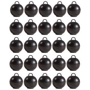 Black Round Bubble Balloon Weights - Pack of 25