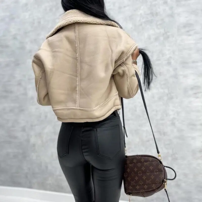 【2024】Autumn and winter  zipper thick coat warm fashion with the same popular coat 7