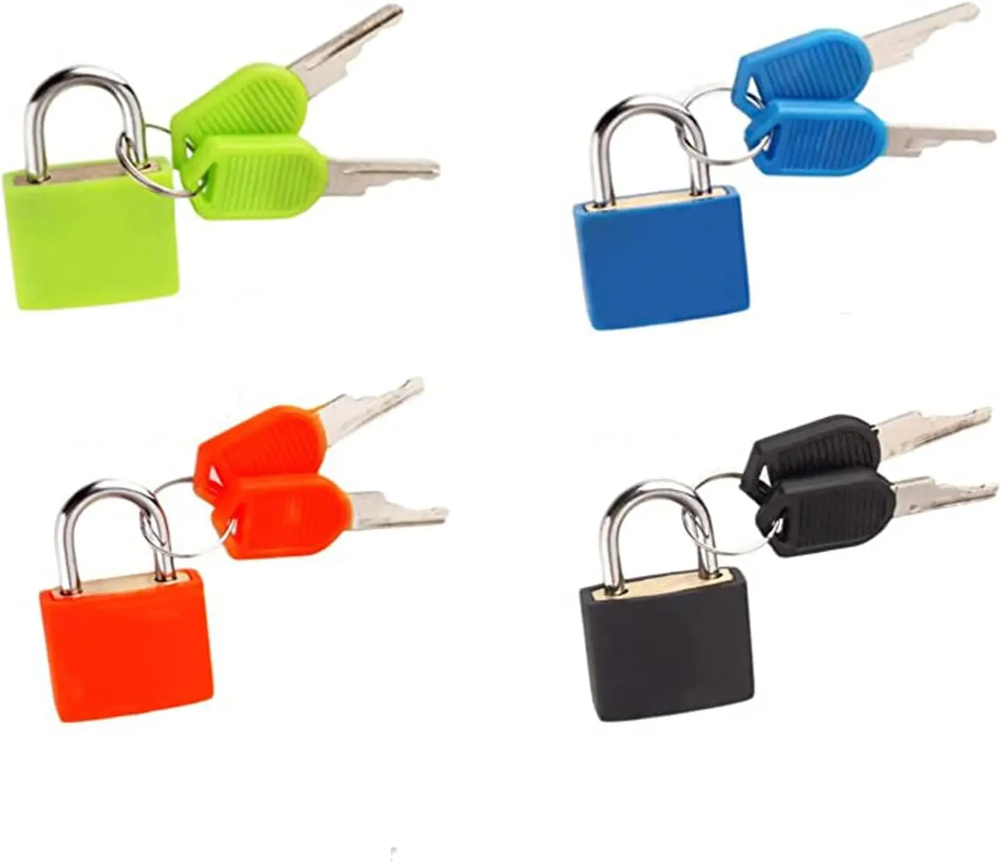 4 Pcs Suitcase Locks with Keys for Outdoor Travel and School Gym Lockers