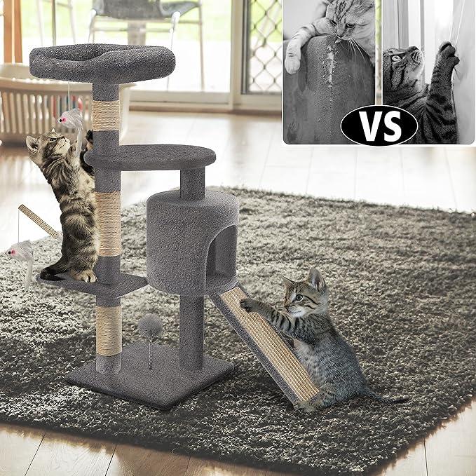 Cat Tree Tower, Cat Tree for Indoor Cats, Cat Condo with Sisal Scratching Post, Multi Level Cat Climbing Frame Indoors, Top Perch, Cat Activity Tree, Cat Furniture Activity Center 5