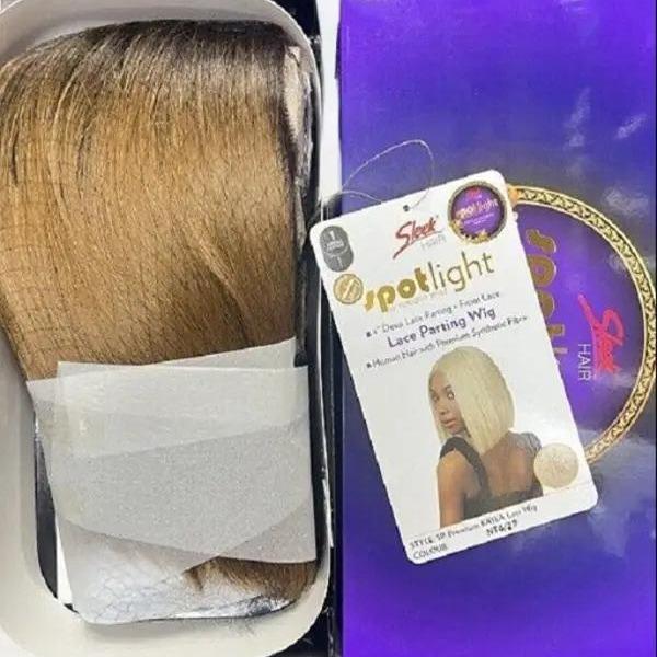 Sleek Spotlight 101 Kayla Human Hair Lace Front C-Part Wig(NT4/27)Free UK Postage 3