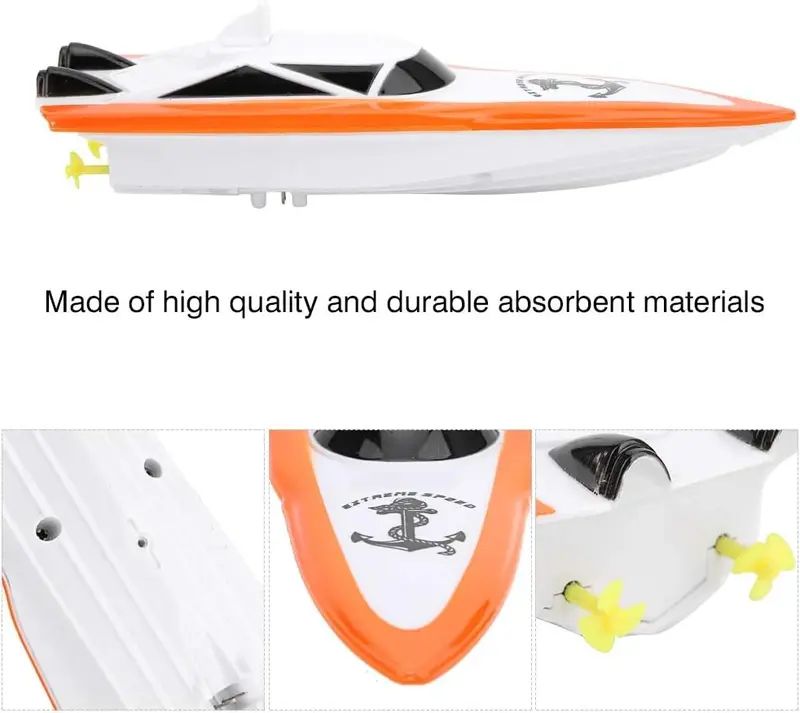 RC Boat 2.4GHz Rechargeable Remote Control Kids Toys 4 Channels Mini RC Boat Electric Ship Model Children Water Toy RC Boats for Adults and Kids 2