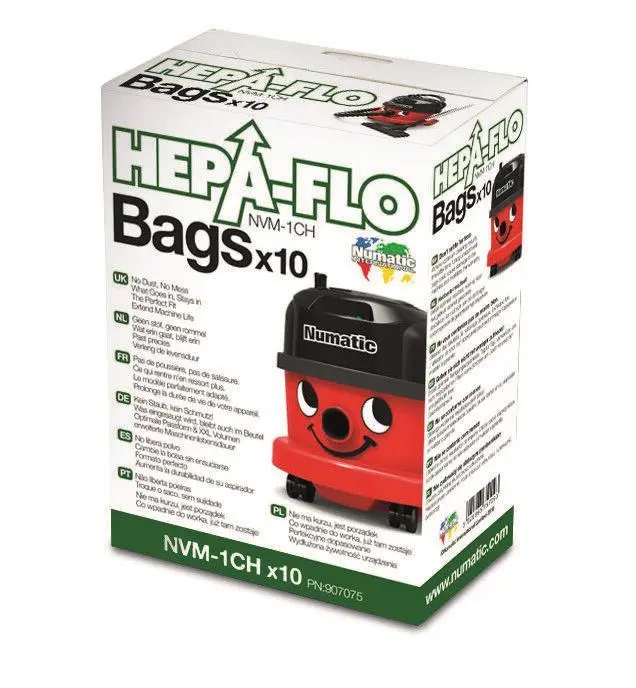 Numatic Henry Hetty Vacuum Cleaner Bags NVM1CH TYPE Pack of 10 907075 /604615 6