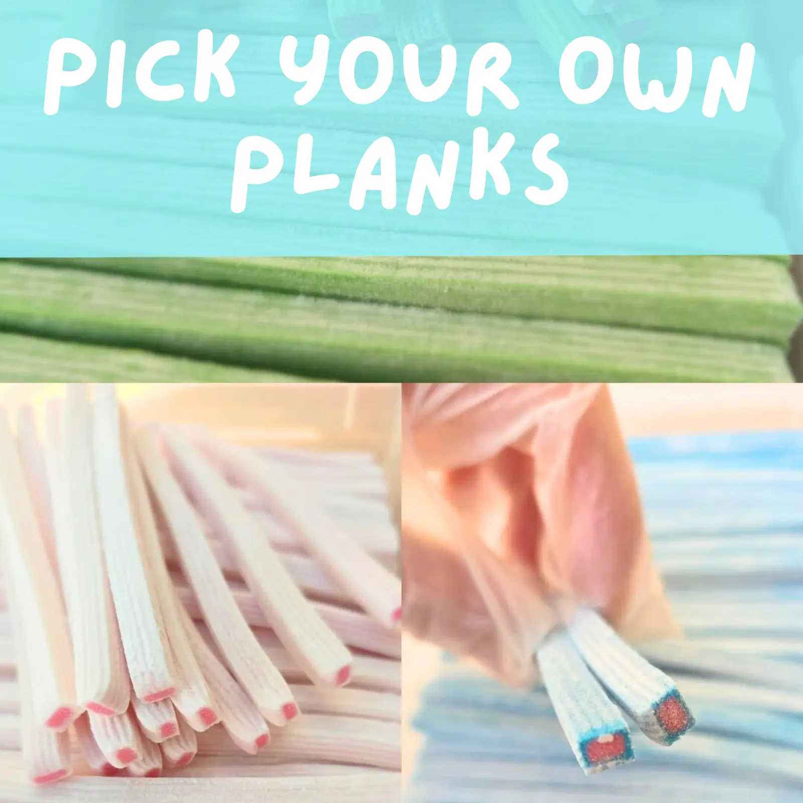 Planks - Pick your own pick n mix Planks 100g per choice of sweet! Pick N Mix Uk Bonbon Snack Lemon Strawberry Watermelon Raspberry Strawberry and cream