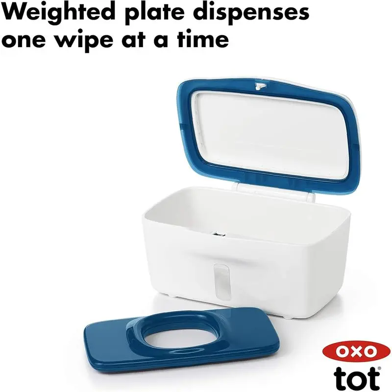 Tot Perfect Pull Wipes Dispenser, Navy, 1 Count (Pack of 1) 2