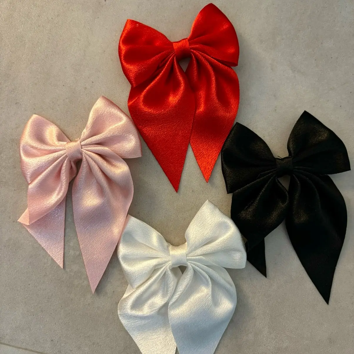 Fashionable Girls Bow Hair Clips for Kids Fashion Accessories velcro bows ribbon hairpins