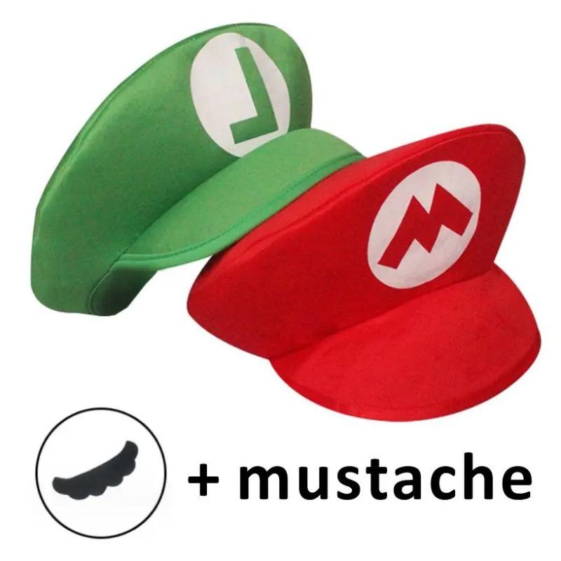 Product Introduction of Super Mario Cosplay Cap with Moustache Costume Menswear 45