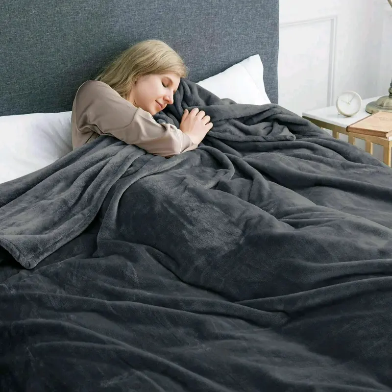 Faux Fur Fleece Throw Soft Warm Mink Large Sofa Bed Blanket Double King Sizes 8