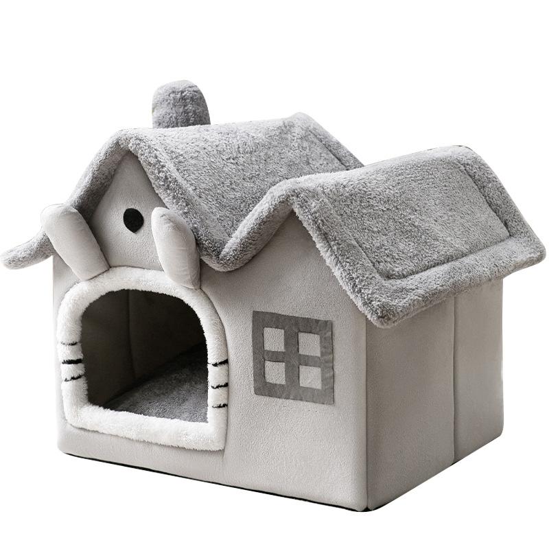 Product Introduction of Cat Pet Dog Warm House Cave Beds for Indoor Cats Cozy Wool Igloo Nest Kennel S-L 6