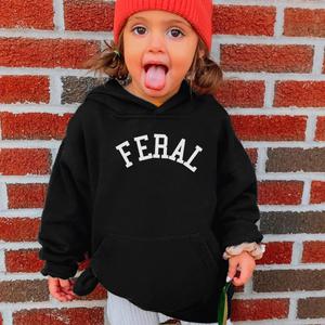 Kids Boys Girls Feral College Hoodie