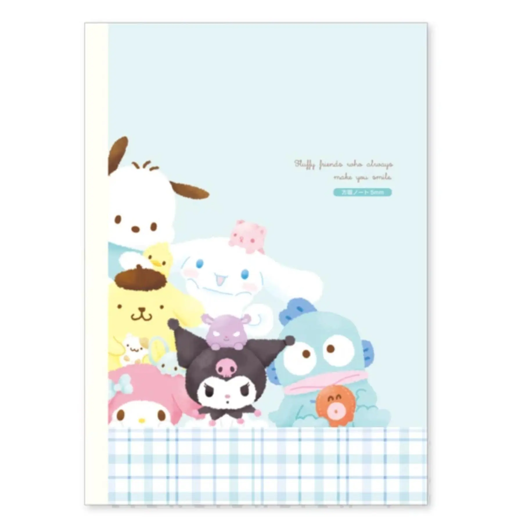 Sanrio Mixed Characters Exercise Notebook  (Grid Lined) - Fluffy Friends