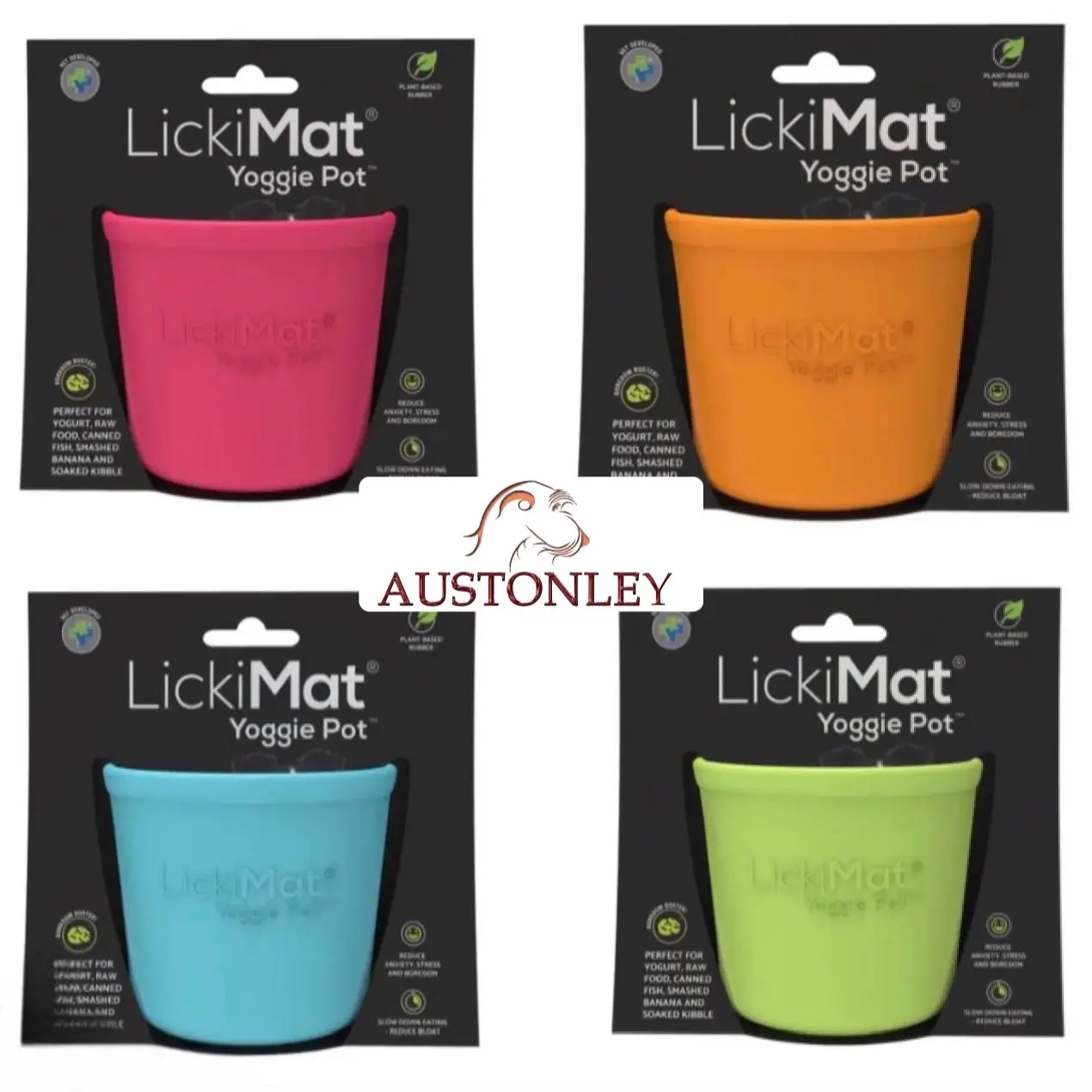Lickimat Yoggie Pot Enrichement Slowfeeder Treat Holder Food Cup