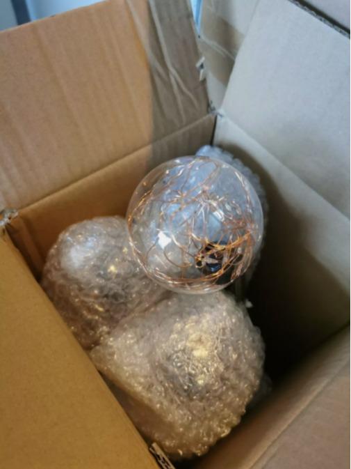 Set Of 4 Solar Copper Wire Globe Stake Lights Brand New in The Box 4