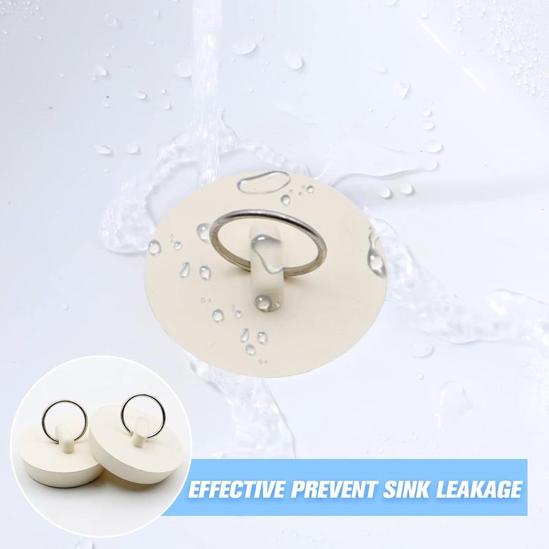9 Pcs Bath Plugs - Rubber Bathroom & Kitchen Sink Plugs with Hanging Ring, Drain Stoppers for Bathtub & Tubs, 9 Sizes 3