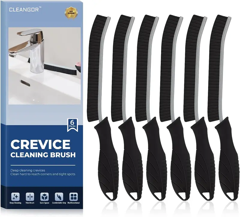 Crevice Cleaning Brushes UK, Grout Cleaner Brush for Small Spaces to Reach, Magic Brush, Bathroom Accessory, Cleaning Tools, Cleaning Supplies for Shower, Toilet, Sink, Tile 0