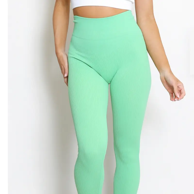Women’s Ribbed high waist Sports leggings, stylish outerwear, Pants for Gym workout, Ribbed Leggings jigging leggings  pockets 6