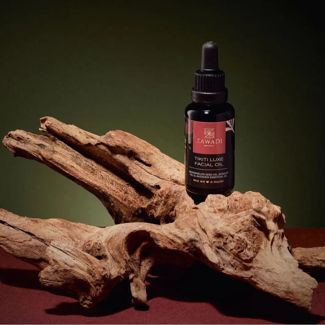 Tikiti Luxe Facial Oil Serum, Eco Luxury with Watermelon Seed Oil, Rosehip Oil, Sea Buckthorn suitable for all skin types, hyperpigmentation, uneven skin tone, rich in anti oxidants for healthy glowing skin