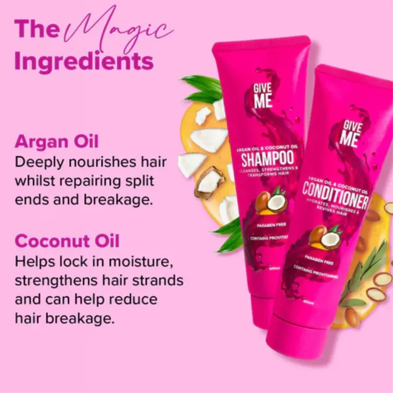Argan Oil & Coconut Oil Shampoo & Conditioner Cleansing Haircare bundle Cleanser Comfort 1