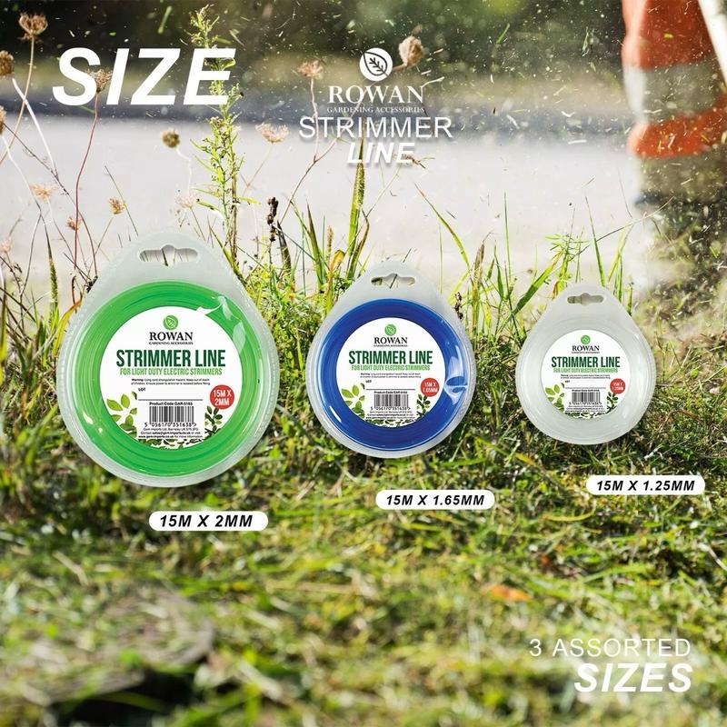 Nylon Strimmer Line Cord Wire 15M X 1.25MM Universal Grass Strim Trimmer Cutter 1