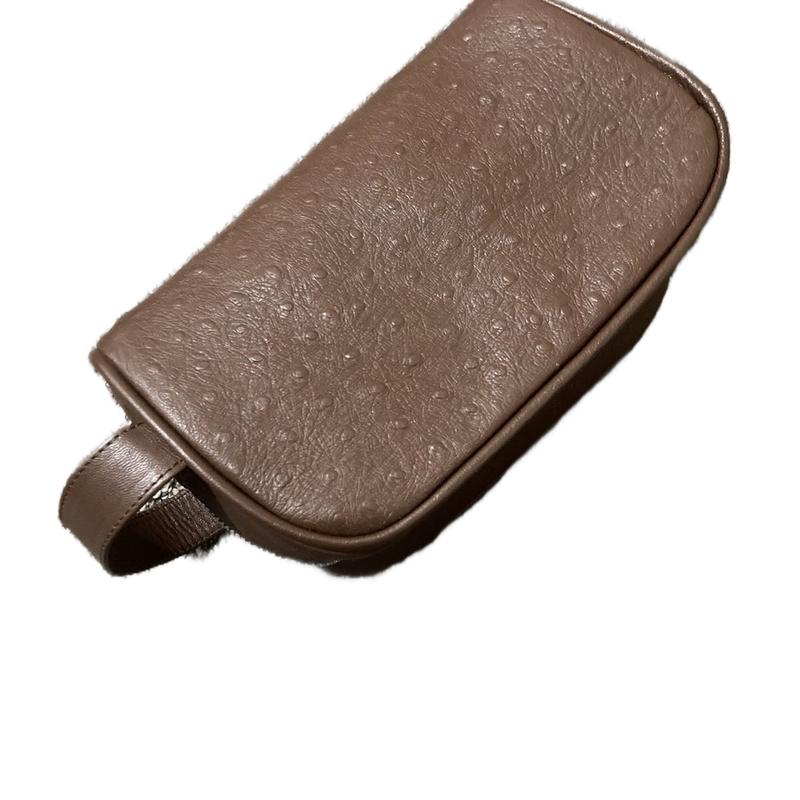 Pure Leather Unisex Pouch for Men and Women made with ostrich leather 3