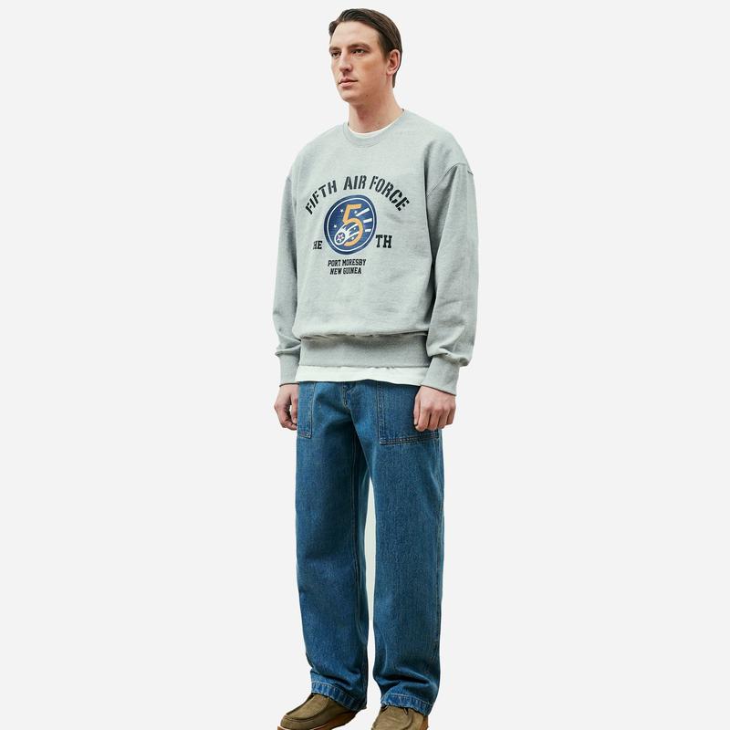 WIDE DENIM FATIGUE PANT - INDIGO WASHED 4