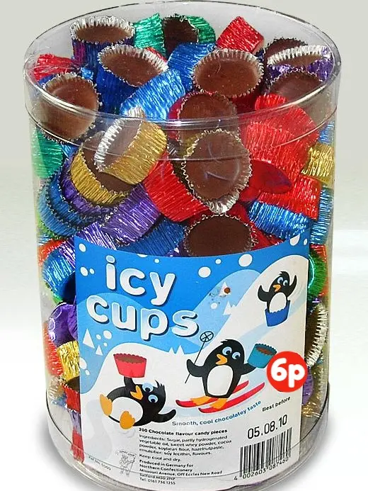 ICY CUPS CHOCOLATE DRUM 200 Per Tub