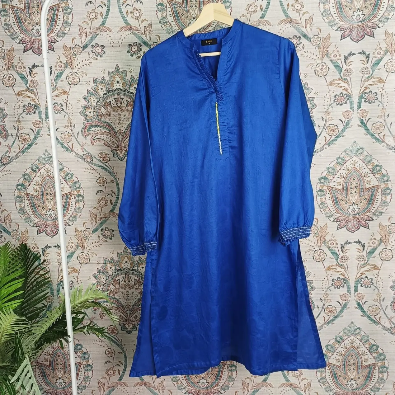 1 Piece Beautiful Blue Casual Shirt Saya brand Kurti Kameez
