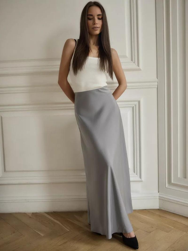 Product Introduction of 2025 Women's fashion loose high-waisted long skirt Womenswear Bottom 19