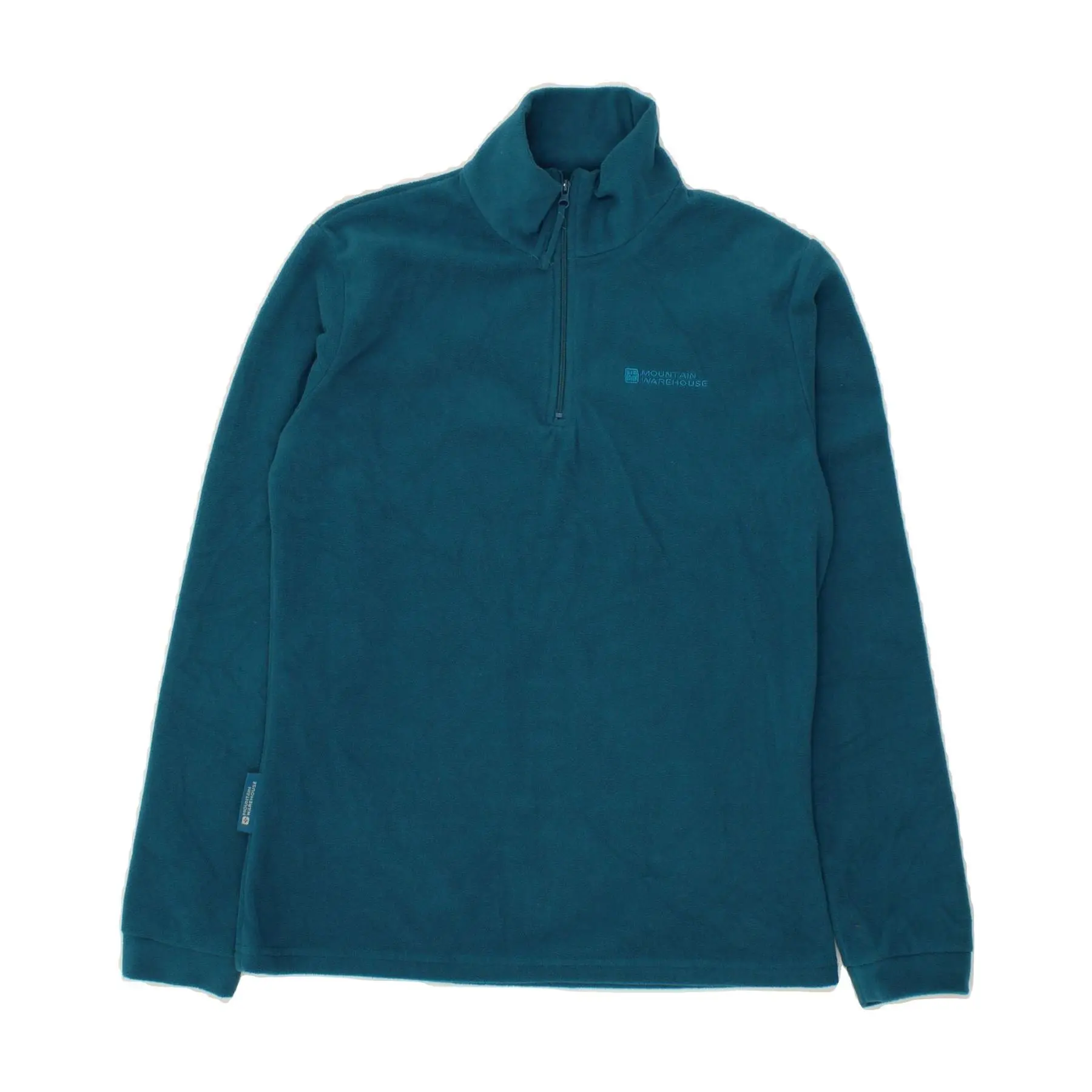 Pre-Owned Vintage MOUNTAIN WAREHOUSE Womens Zip Neck Fleece Jumper UK 10 Small Blue