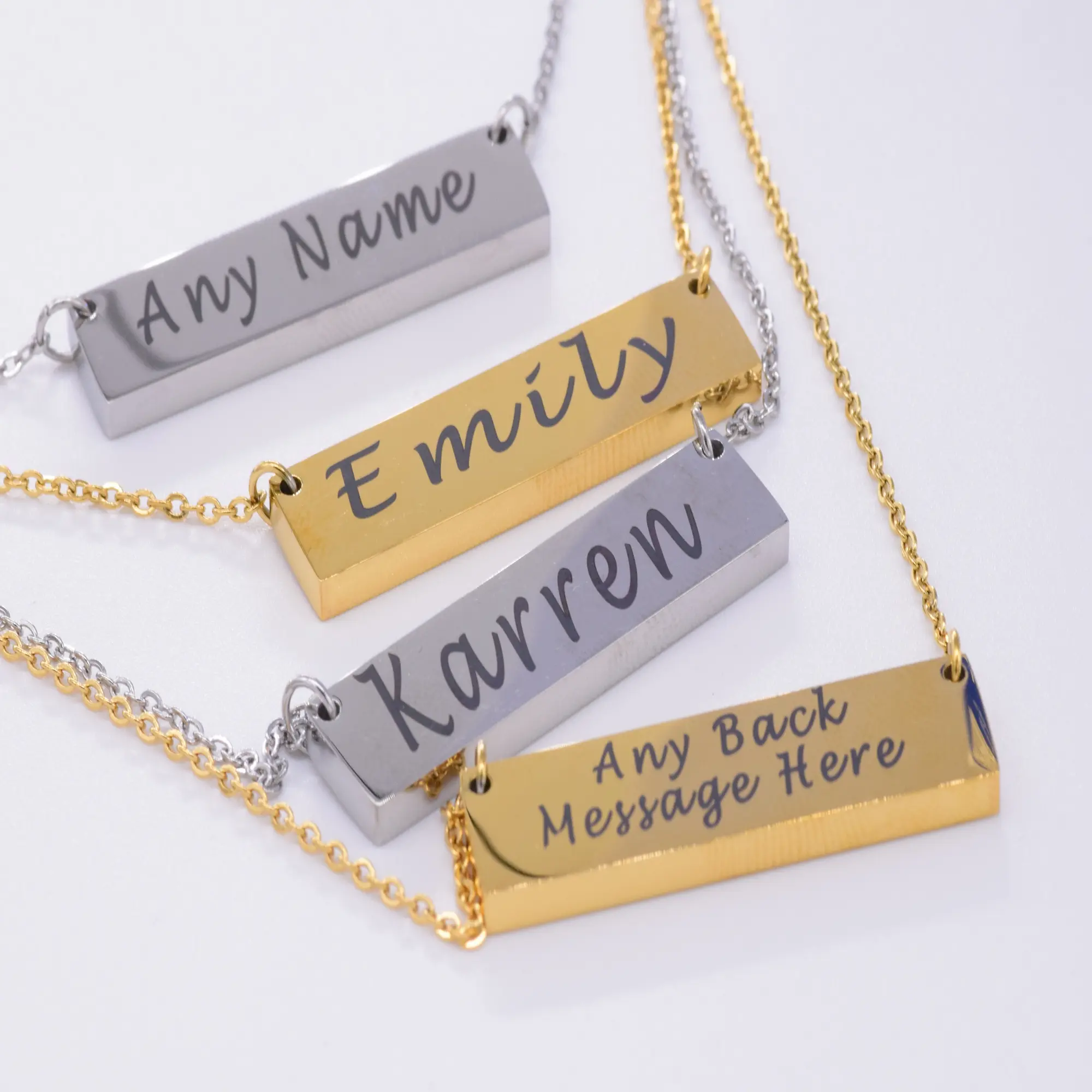 New womens engraved free shipping necklace personalised custom gold silver perfect chain pendant cuban gift engraving brothers peft gift for her mum gift grandmother daughter gift