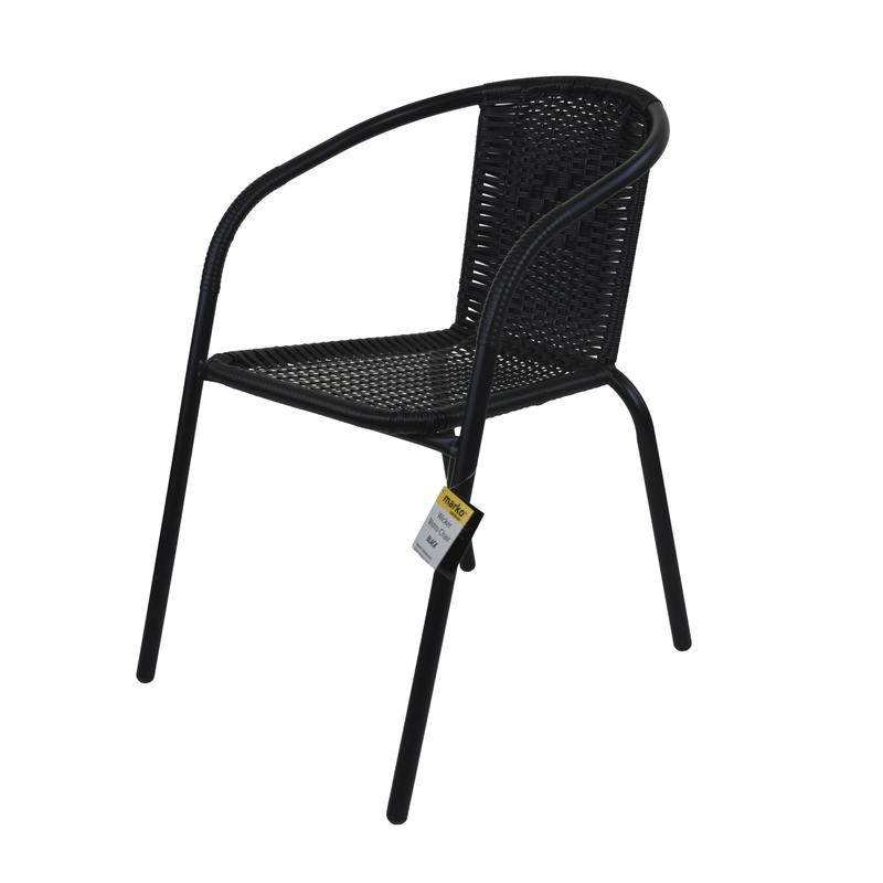 Marko Outdoor 3/5 Piece Bistro Sets Black Wicker Table Chair Patio Garden Rattan Summer Furniture Diner Home 4