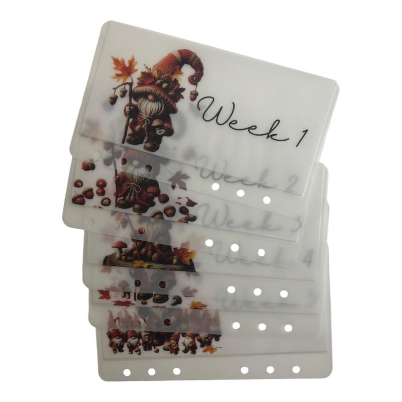 A6 Pack of 5 Gnome weeks Vellum Wallets 0