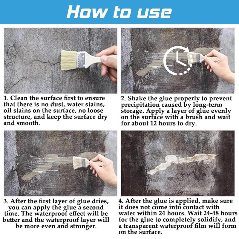 Transparent Waterproof Coating Agent for Indoor and Outdoor Joints, Cracks and Leaks - Super Strong Waterproof Insulation Sealant 5