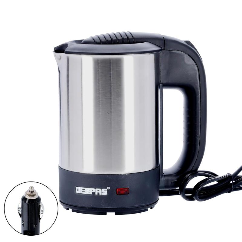 Geepas 24V Travel Kettle 500ML Truck Kettle Hot Water Portable Kettle Cigarette Lighter 0