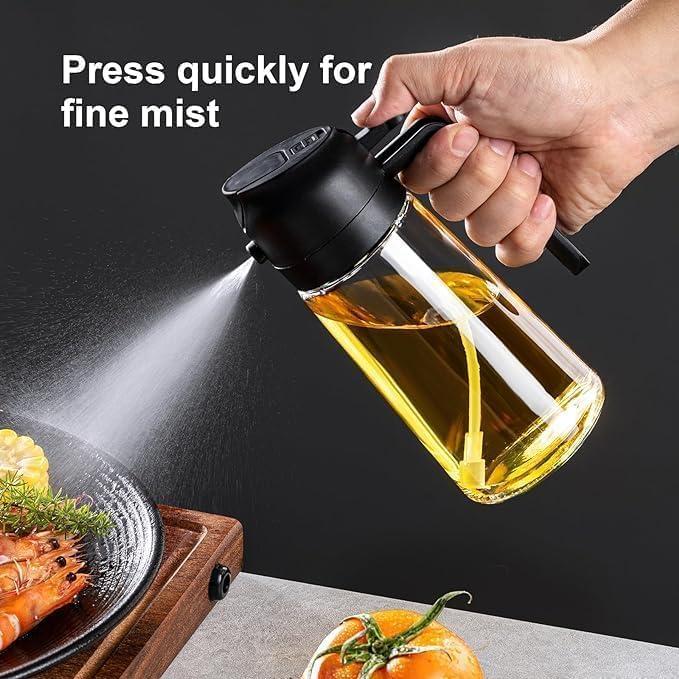 Kitchen Gadgets for 2024 470ml Oil Sprayer Bottle, A Sprayer Automatic Opening & Closing Oil Sprayer Bottle, Kitchen Accessories Oil Dispensers, Cooking Oil Sprayer Bottle for Bbq, Kitchen Utensils & Gadgets,Back To School Supplies Plastic 7
