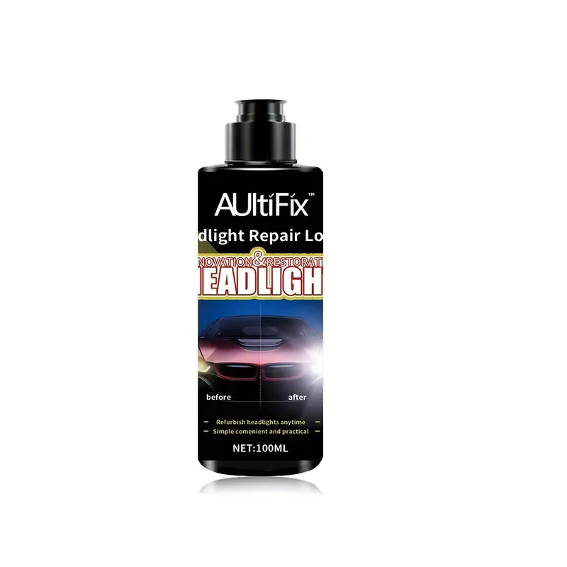 AULTIFIX Car Headlight Repair Cream, 100ml, Anti-Oxidation & Scratch Repair, PVC Plastic Polish, Universal Fit for Car Light Maintenance & Care 5