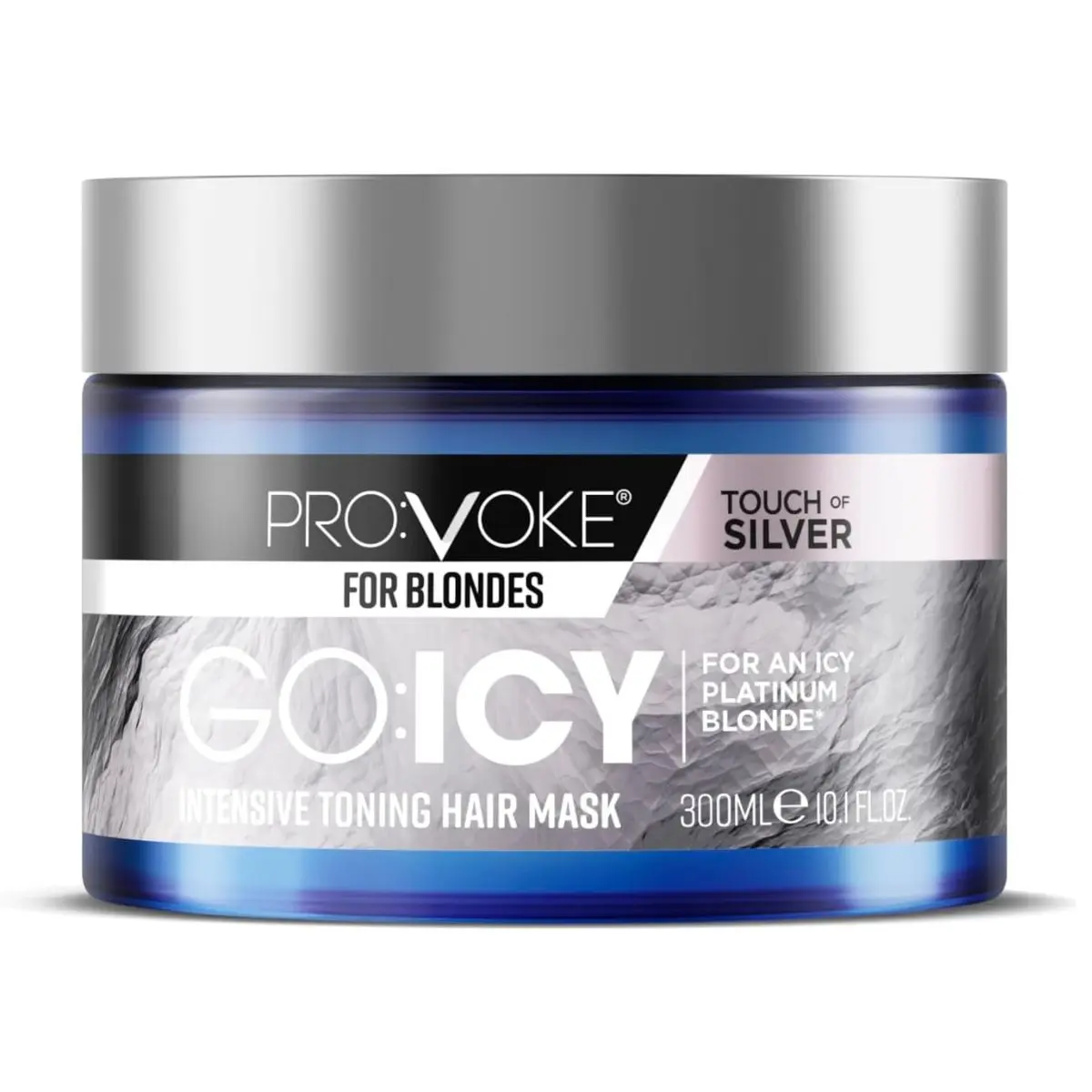 PROVOKE Go Icy Intensive Toning Hair Mask 300 ml Intensely Brightens Blonde, White and Grey Hair for An Extra Bright Icy Platinum Effect