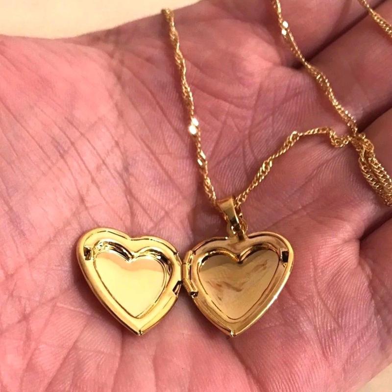 Islamic Allah name heart shape Necklace Pendant Tawiz with gold colour chain jewelry matching jewellery locket 2