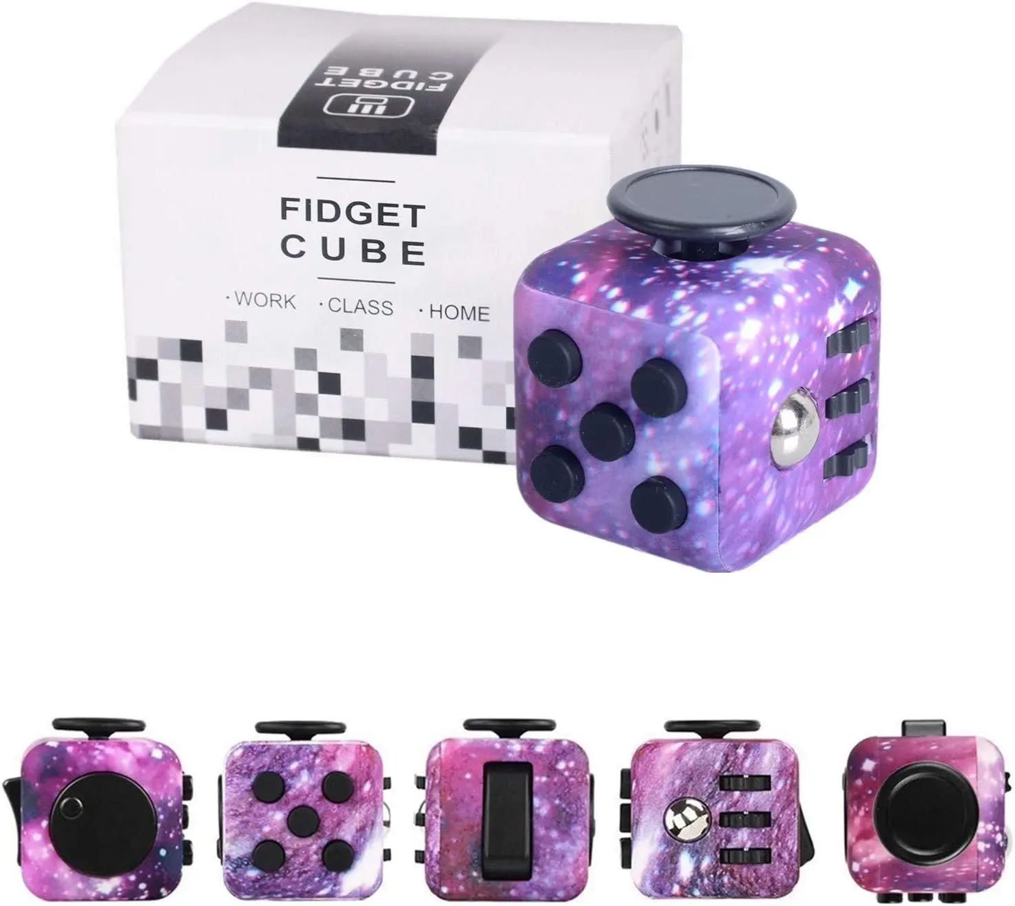 Yetech Green Fidget Toy Cube Toy ADHD Stress Anxiety Relief Toy With 6 Different Functions Killing Time Finger Toy Office Classroom Toy Gift for Adults And Children