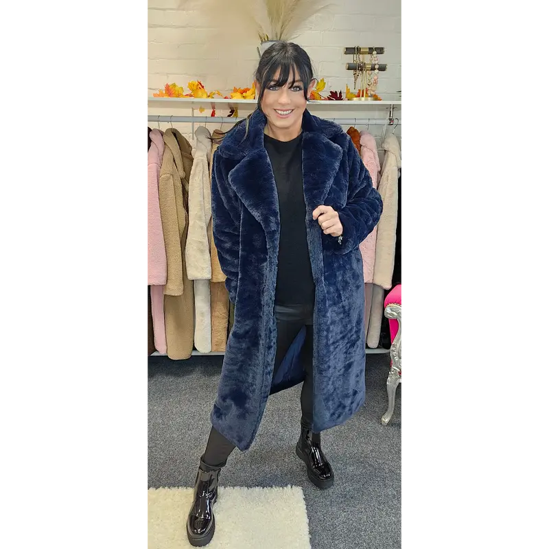 Oslo Faux Fur Coat Long (One Size) - (choose your Colour) 5