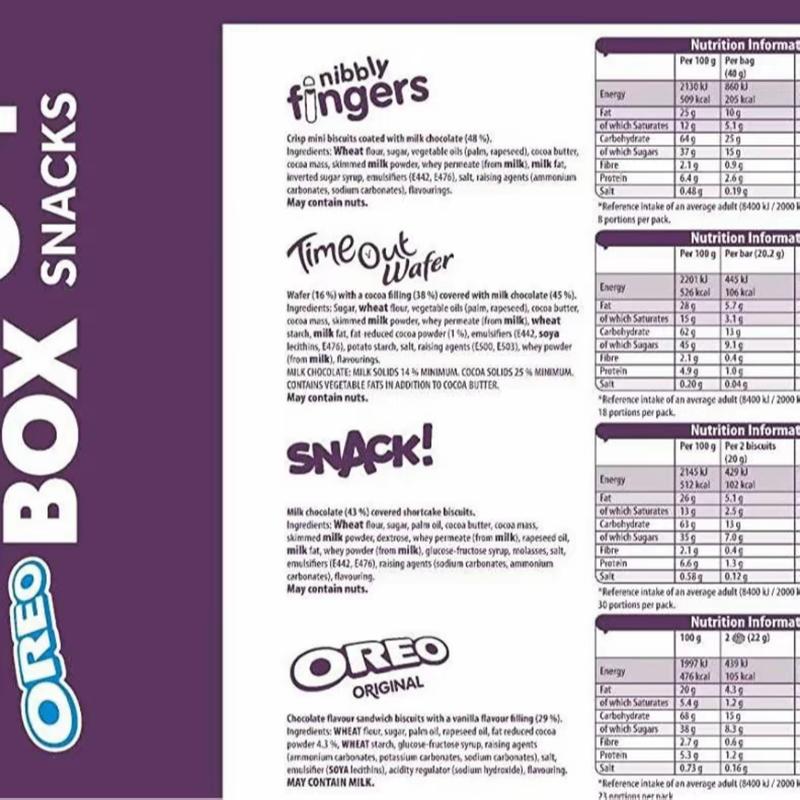 Cadburyy OREO Biscuit 64 Big Box of Treats 1.8kg, Milk Chocolate Fingers, Time Out, Snack I Sharing Big Biscuit Gift, Family Size, Party, Office Supplies, Lunch Box mixed  chocolate Sweet Sweet 8
