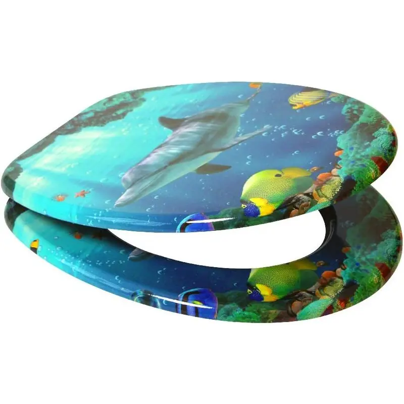 Close Toilet Seat, Wide Choice of New Toilet Seats, Stable Hinges, Easy to Mount (Dolphin) 4