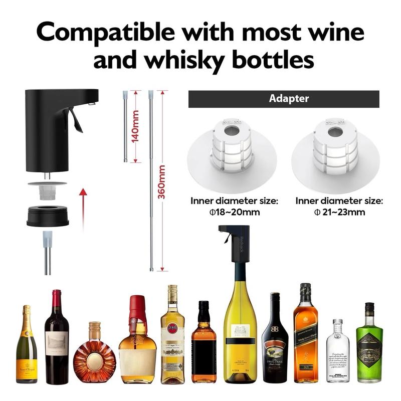 Redsack Wine Aerator - Soda/Wine Dispenser, Kitchen Accessories, Gadgets For The Home, Fathers Day Gift, Self-pouring, Summer Giff, Milk Dispenser, Fridge Water Dispenser, Great for Office Camping Juice Drinks, Refrigerator Organizers, Cocktail R2R Glass 9