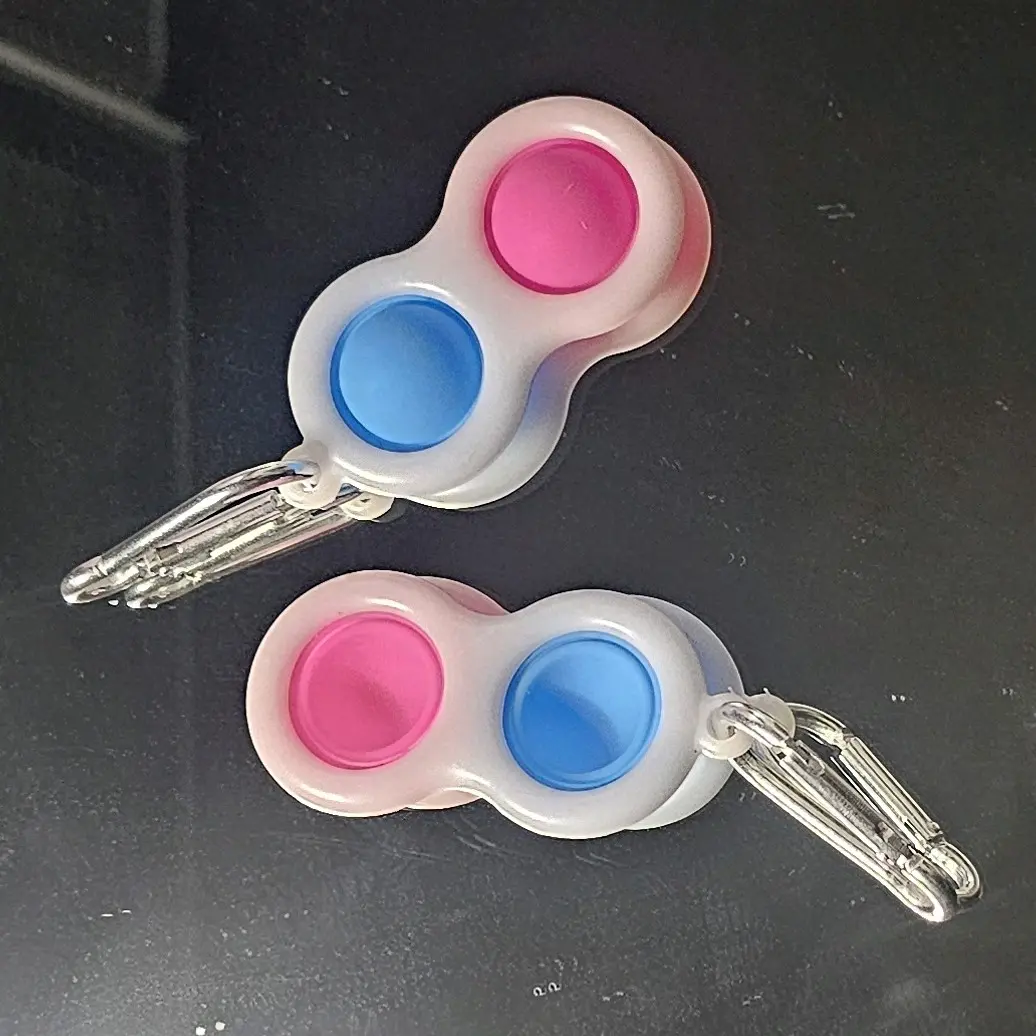 Two Colour Pop It Key Ring / Key Chain