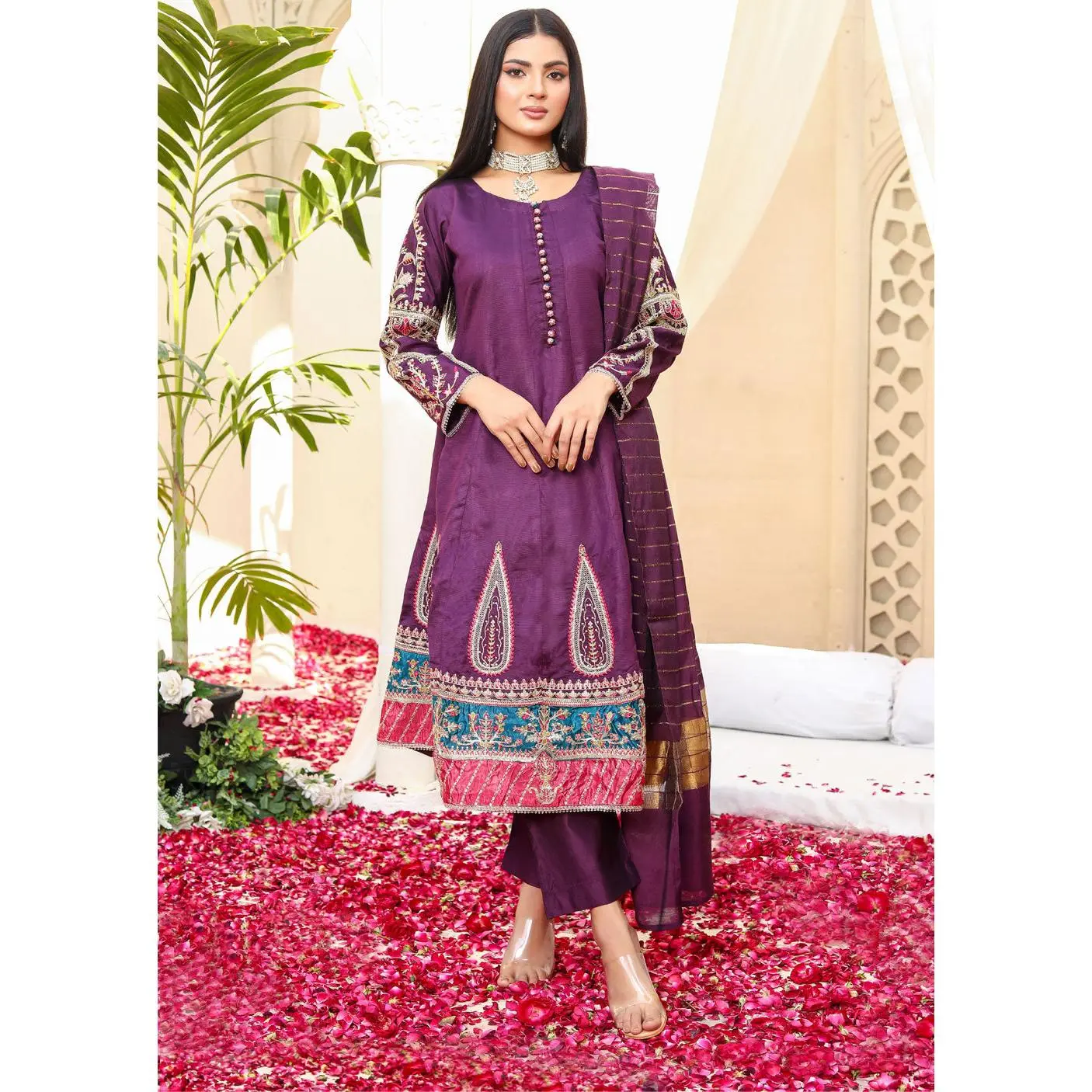 KLD1015 Billo - Readymade Khadi Net Suit