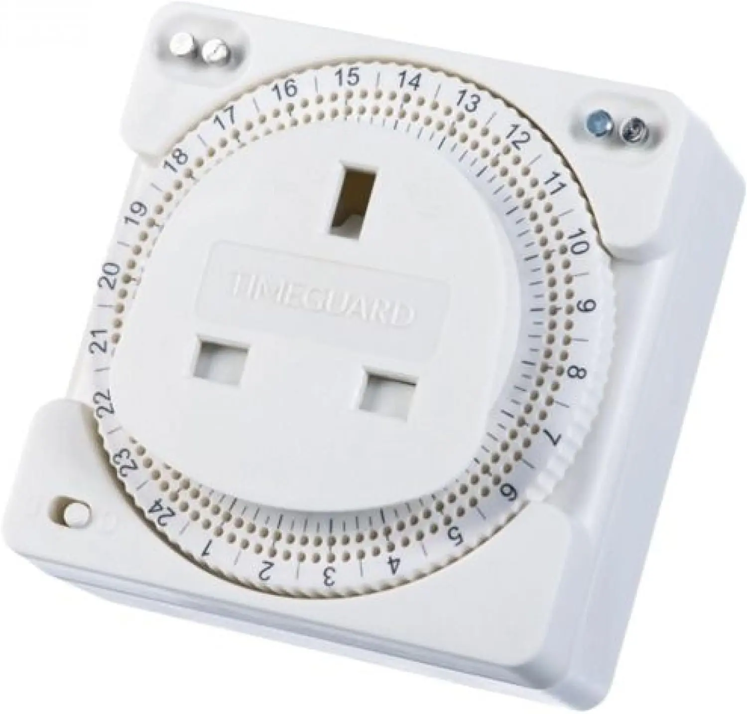 Timeguard TS800N Compact Plug-in Time Controller White for 13 amp (3kW) Appliances and Filament Lamps Up To 400W 30 Minute Minimum Switching Interval