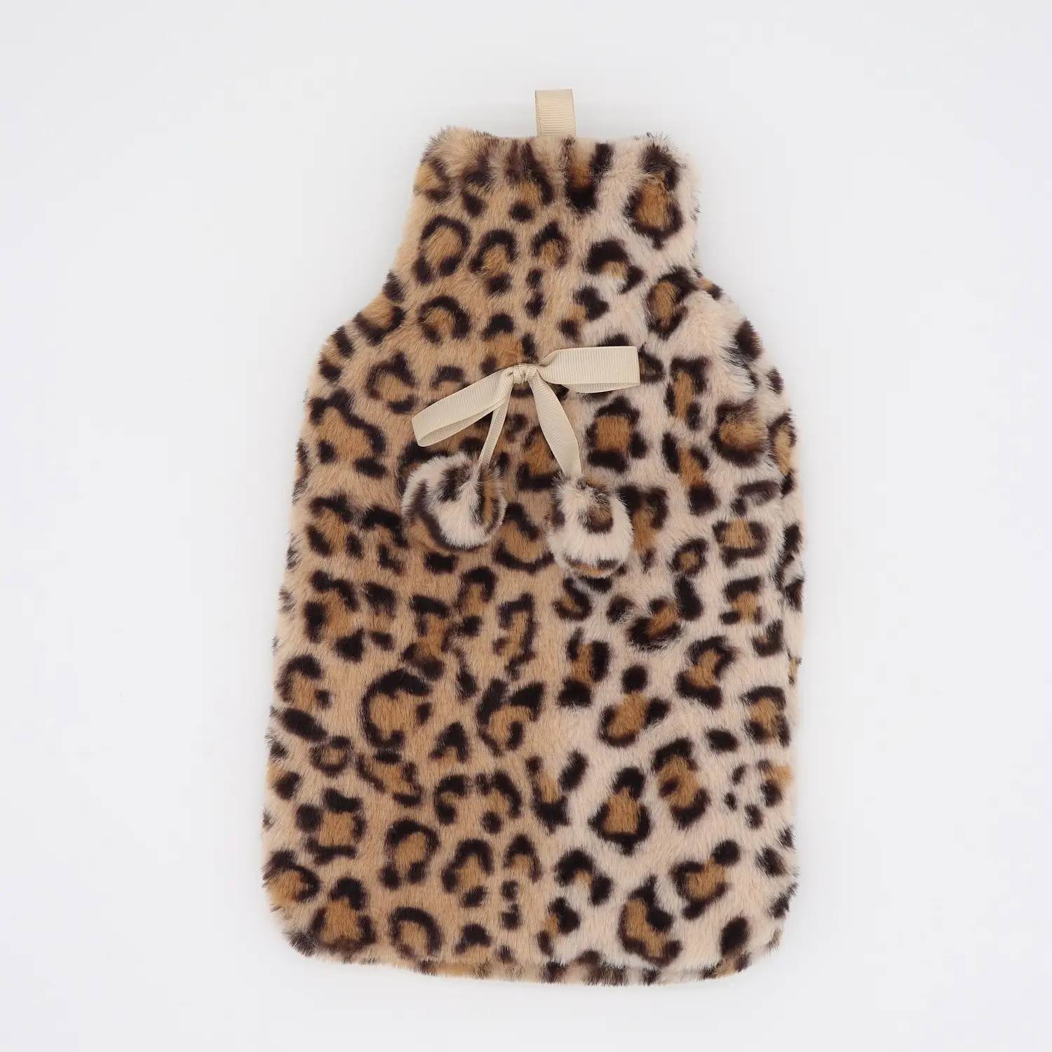 Comfortable Cozy Rubber Hot Water Bottle with Premium Soft Faux Fluffy Fur Cover Cup