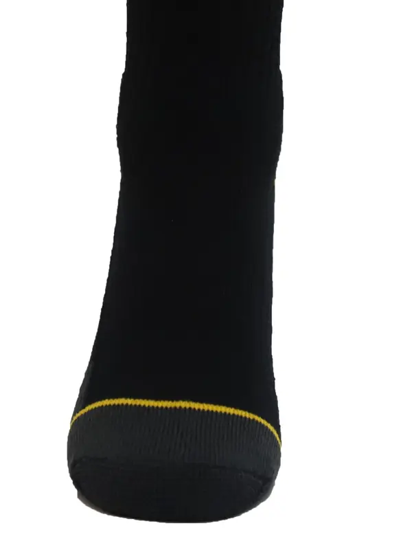 10 Pair Men's Heavy Duty Work Socks Black Reinforced Heel & Toe Rich  Optimal Comfort - Size UK 6-11 Cotton Plain Summer Winter Ankle Menswear Basic Stretch Top Medium Polyester 4