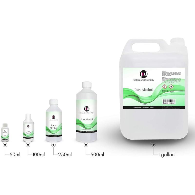 JND Pure Alcohol Prep & Wipe Salon Nails 250ml 4