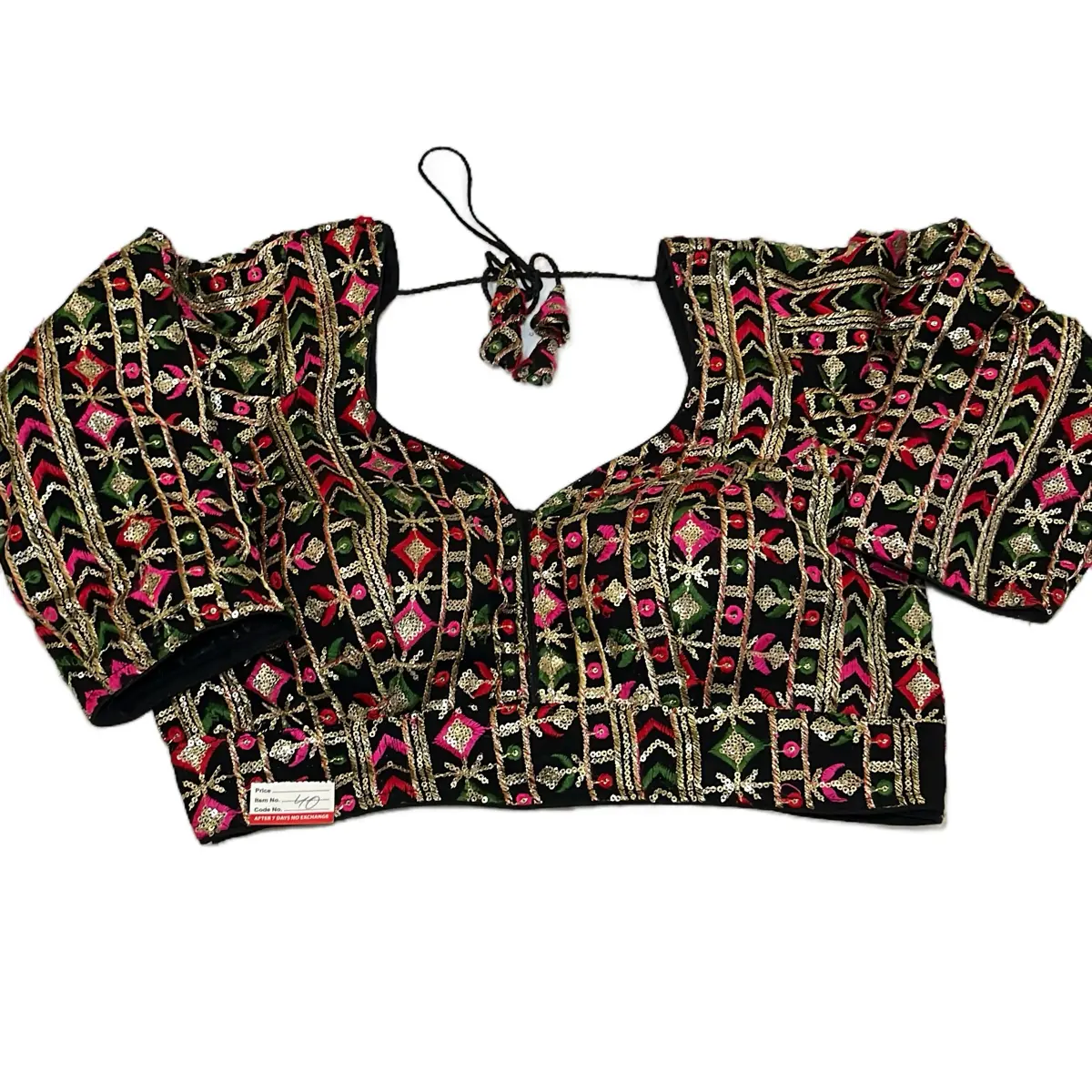 Black Designer Multicolour Blouse. 1 for £16, 2 for £30!